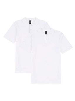Gildan - White Softstyle Adult Pique Polo T-shirt (Pack of 2)