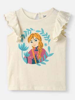 Nautinati - Girls' Frozen Glitter Print Top