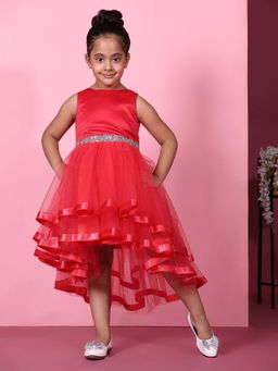 Toy Balloon Kids - Kids Coral Hi Low Girls Party Wear Dress