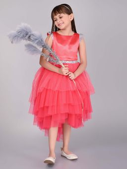 Toy Balloon Kids - Kids Coral Hi Low Girls Party Wear Dress