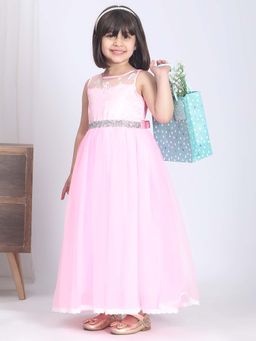 Toy Balloon Kids - Kids Dark Pink Gown Girls Party Wear Dress