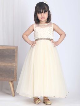 Toy Balloon Kids - Kids Golden Gown Girls Party Wear Dress