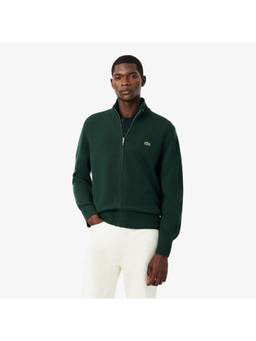 Lacoste - Wool Zipped Green Sweater