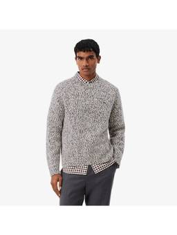 Lacoste - Mercerized Knit Wool Beige Cardigan