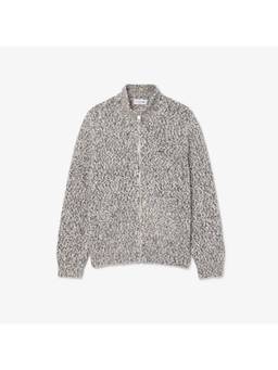 Lacoste - Zipped Mercerized Wool Knit Beige Sweater