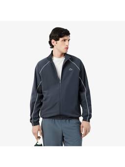 Lacoste - Sport Water-Repellent Trim Accent Track Grey Jacket
