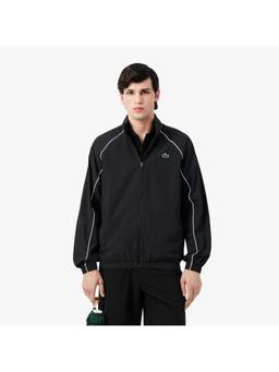 Lacoste - Sport Water-Repellent Trim Accent Track Black Jacket