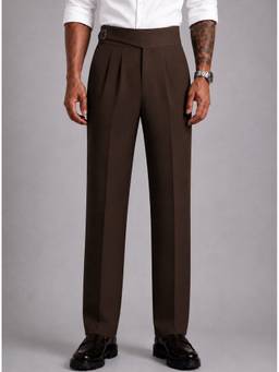 Perch - Gurkha Straight Fit Brown Pant