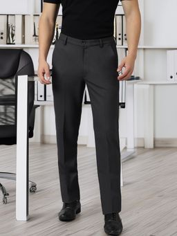 Subtract - Flex Waist 4 Way Stretch Formal Trousers in Charcoal