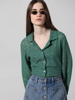 ONLY - Lace Green Shirt