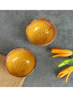 Amalfiee Ceramics - Handmade 4.5" Exclusive Swarn Speckled Soup Bowl Set Of 6Pcs