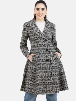 Owncraft - Women'S Double Breasted Grey Wool Coat