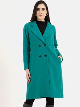 Owncraft - Women'S Teal Blue Wool Coat