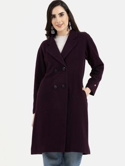 Owncraft - Women'S Aubergine Gleam Wool Coat
