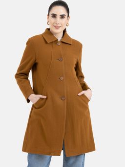 Owncraft - Women'S Single Breasted Camel Wool Coat