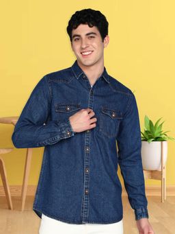 KUONS AVENUE - Men's Denim Casual Shirt