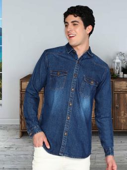KUONS AVENUE - Men's Denim Casual Shirt