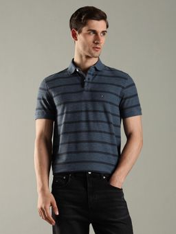 Tommy Hilfiger - Striped Regular Fit Cotton Polo T-Shirt