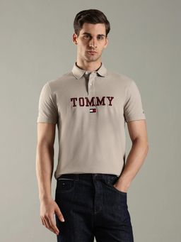 Tommy Hilfiger - Embroidered Logo Regular Fit Cotton Polo T-Shirt