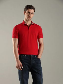 Tommy Hilfiger - Solid Regular Fit Cotton Polo T-Shirt
