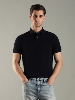 Tommy Hilfiger - Solid Regular Fit Cotton Polo T-Shirt