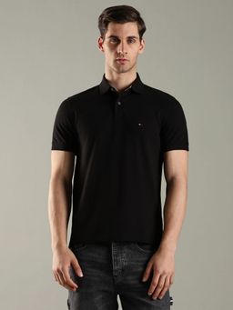 Tommy Hilfiger - Solid Regular Fit Cotton Polo T-Shirt