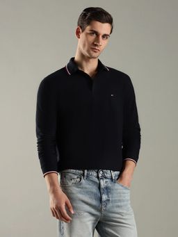 Tommy Hilfiger - Solid Regular Fit Cotton Polo T-Shirt