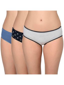 Bodycare - Women's Multi High Cut Panty (pack Of 3) - Multi-Color