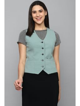 Allen Solly - Women Green Regular Fit Waist Coat