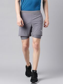 WOODS - Solid Neutral Grey Shorts for Men