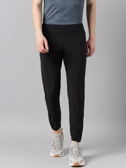 WOODS - Solid Black Track Pants for Men