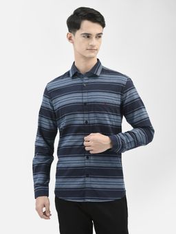 CRIMSOUNE CLUB - Mens Blue Striped Shirt