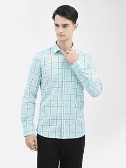 CRIMSOUNE CLUB - Mens Blue Checked Shirt