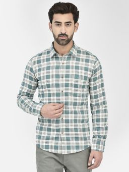 CRIMSOUNE CLUB - Mens Green Checked Shirt