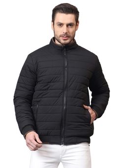 Cantabil - Black Solid Full Sleeves Casual Jacket