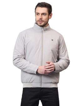Cantabil - Grey Solid Full Sleeves Casual Jacket