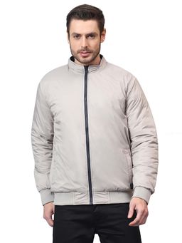 Cantabil - Grey Solid Full Sleeves Casual Jacket