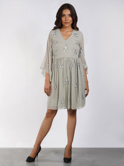 Attic Salt - Rose Embroidery, Summer Grey Mini