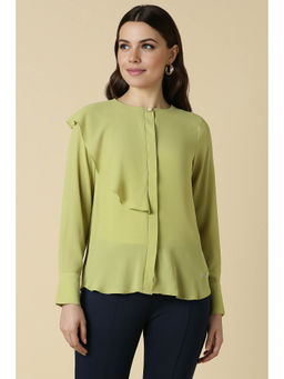 Allen Solly - Women Green Solid Long Sleeves Shirt