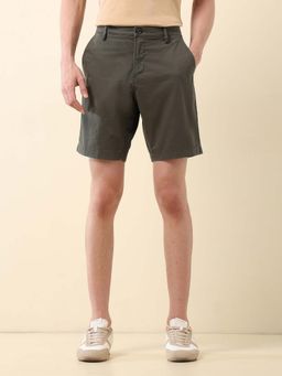 U.S. POLO ASSN. - Green Mens Mid Rise Slim Fit Chino Shorts