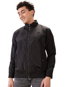 ColorPlus - Black Regular Fit Solid Full Sleeve Jacket