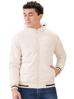Raymond - Off White Regular Fit Solid Full Sleeve Jacket