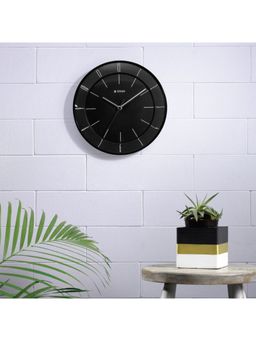 Titan - Black Wall Clock With Domed Glass
