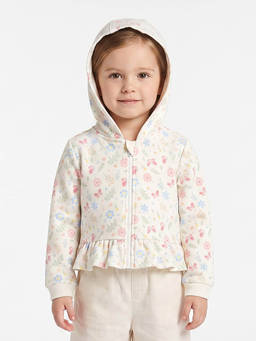 MINI KLUB - Girls White Hoodie