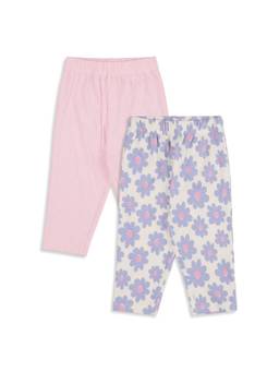 MINI KLUB - Girls Multi-Color Knit Leggings (Pack of 2)