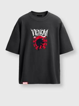 Napchief - Unisex Grey Venom Spider Man T-Shirt