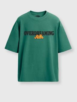 Napchief - Unisex Green Over Dreaming Garfield T-Shirt
