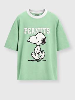 Napchief - Unisex Peanuts Snoopy Mint Green T-Shirt