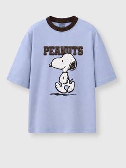 Napchief - Unisex Peanuts Snoopy Ringer Blue T-Shirt