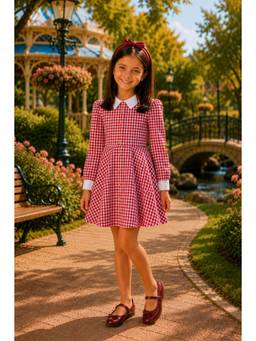 THE PONY & PEONY CO. - Red Check Shirt Dress